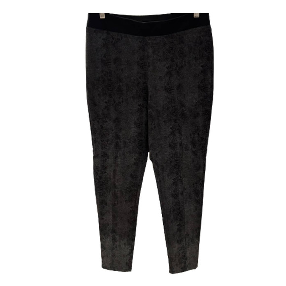 Soft Surroundings Women's Snake Print Legging Pants Black/Gray Size Medium - Picture 1 of 6